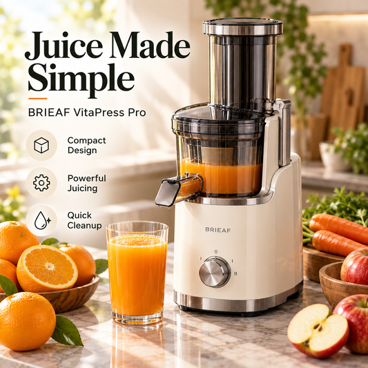 BRIEAF® VitaPress Pro – Fast Fresh Juice Extraction, Nutrient-Focused Performance, Easy-Clean Design & Everyday Home Kitchen Convenience 🥤